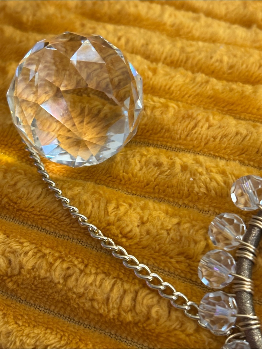 Hand Crafted Crystal Sun Catcher with Silver Chain - Picture 5 of 9